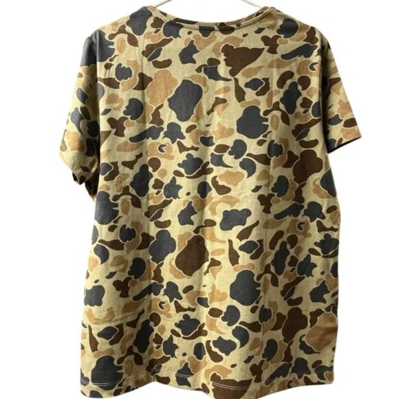 L.L. Bean Signature Women's Rangeley Cotton Tee, V-Neck, Camo Print - Picture 3 of 7